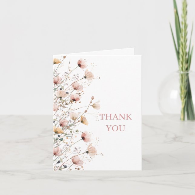 baby in bloom girl baby shower thank you card dankeskarte (Vorderseite)