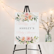 Baby in Bloom Girl Babydusche Begrüßungszeichen