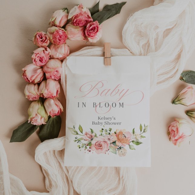 Baby in Bloom Girl Babydusche Fevor-Taschen Geschenktütchen (baby in bloom baby shower favor bags)