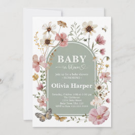 Baby in Bloom Girl Shower Invitation Einladung