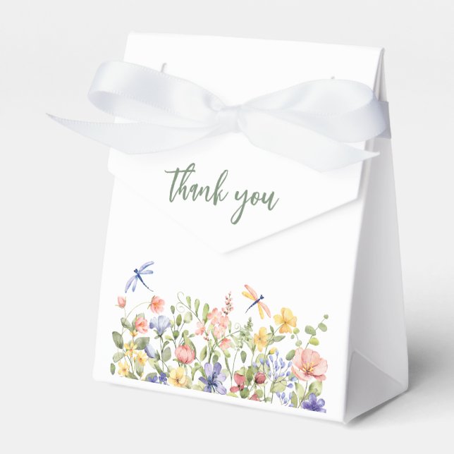 Baby in Bloom Green Wildblume Babydusche Geschenkschachtel (Vorderseite)