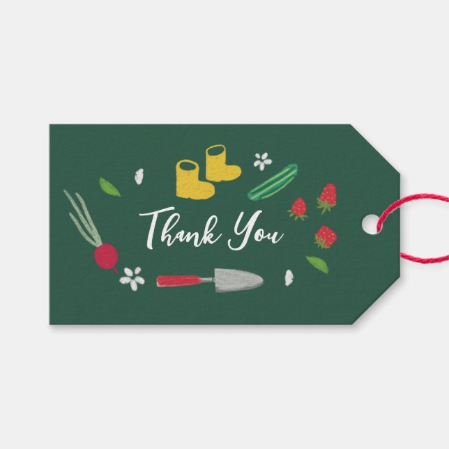 Baby in Bloom Growing Garden Kinderdusche Geschenkanhänger (Vorderseite (Horizontal))