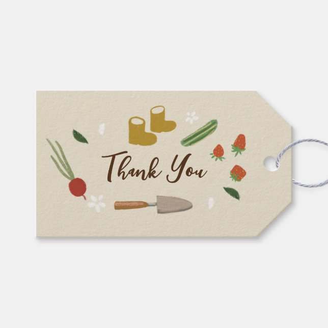 Baby in Bloom Growing Garden Kinderdusche Geschenkanhänger (Vorderseite (Horizontal))