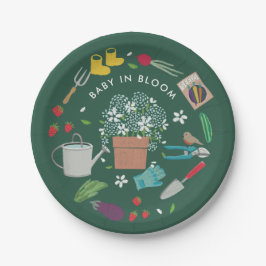 Baby in Bloom Growing Garden Kinderdusche Pappteller