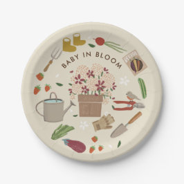 Baby in Bloom Growing Garden Kinderdusche Pappteller