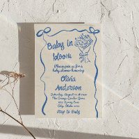 Baby in Bloom Hand gezeichnete Blume Bouquet Dusch