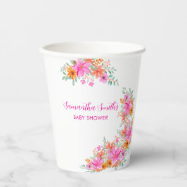 Baby in Bloom helle Sommerdusche Pappbecher