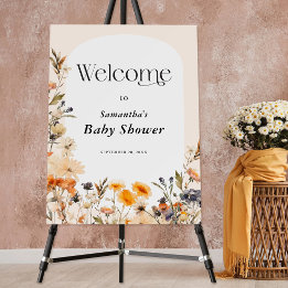 Baby in Bloom Herbst Wildblumen Willkommen
