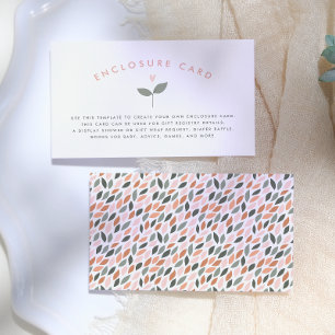 Baby In Bloom Herz-Pflanze Baby Shower Beilage Begleitkarte