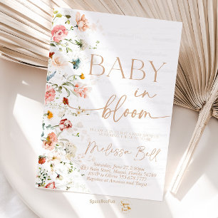 Baby in Bloom Invitation Baby Dusche Einladung