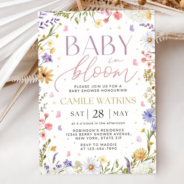 Baby in Bloom Invitation, Baby Shower Invitation,  Einladung (Von Creator hochgeladen)