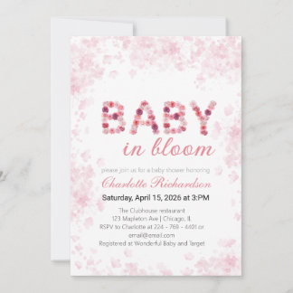 Baby in Bloom Invitation | Spring baby shower Einladung
