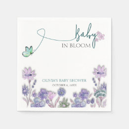 Baby in Bloom Kinderdusche Lila Serviette