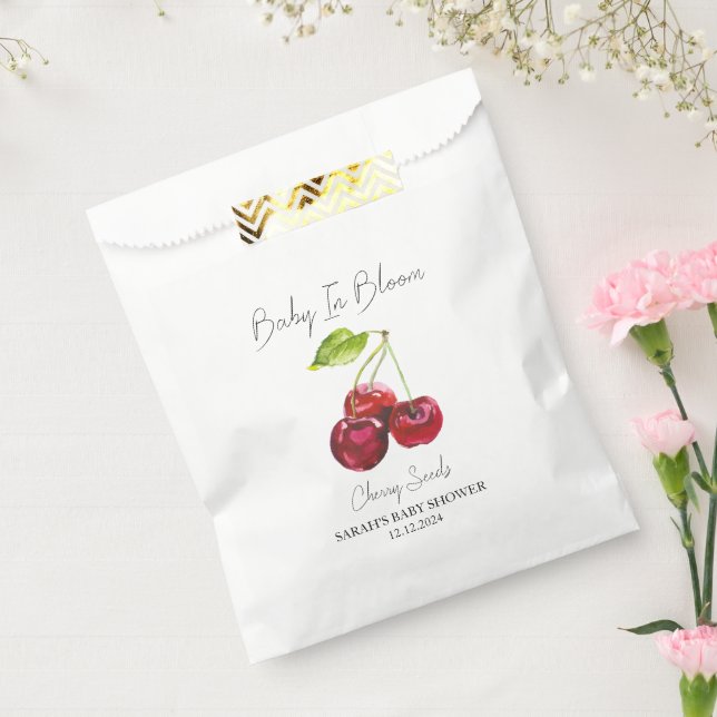 Baby in Bloom l Cherry Seeds Baby Dusche Geschenktütchen (Versiegelt)