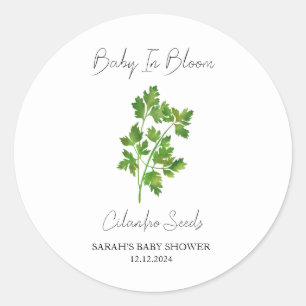 Baby in Bloom l Cilantro Seeds Kinderdusche Runder Aufkleber