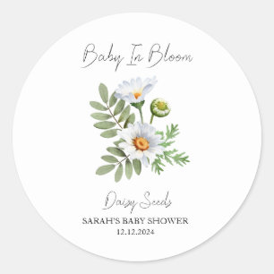 Baby in Bloom l Daisy Seeds Kinderdusche Runder Aufkleber
