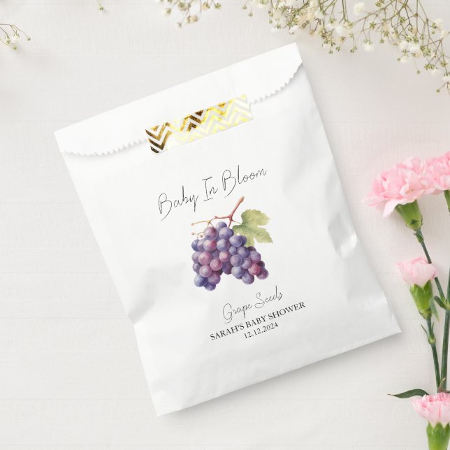 Baby in Bloom l Grape Seeds Kinderdusche Geschenktütchen (Versiegelt)
