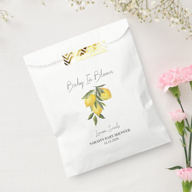 Baby in Bloom l Lemon Seeds Baby Dusche Geschenktütchen (Versiegelt)