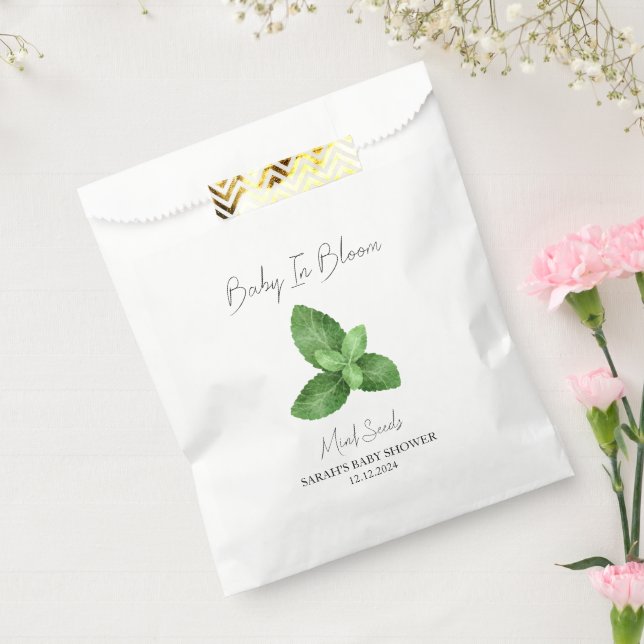 Baby in Bloom l Mint Seeds Kinderdusche Geschenktütchen (Versiegelt)