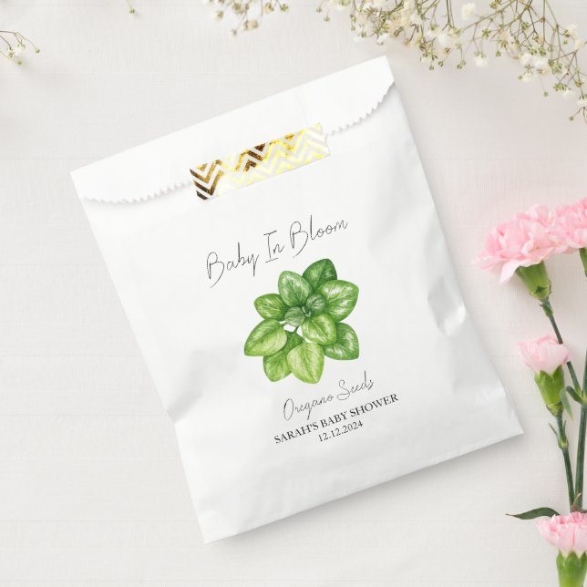 Baby in Bloom l Oregano Samen Kinderdusche Geschenktütchen (Versiegelt)