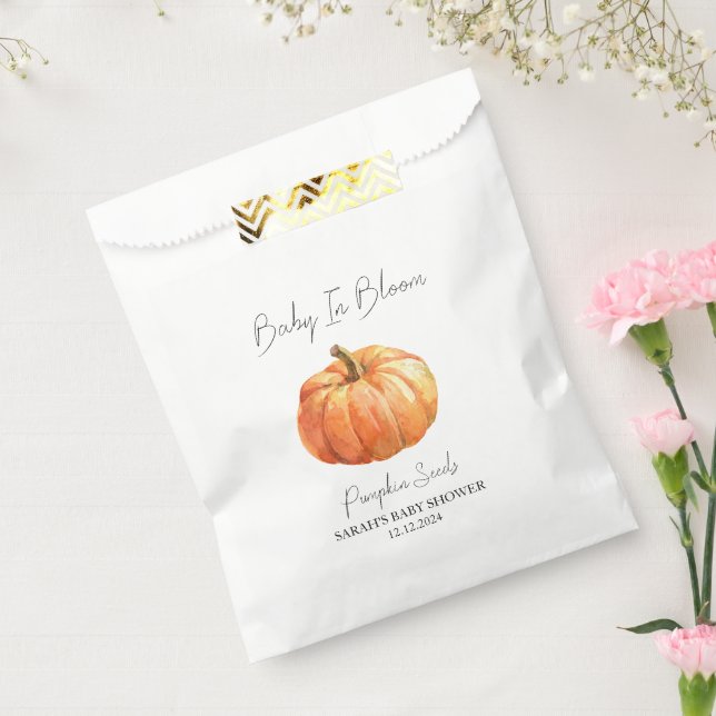 Baby in Bloom l Pumpkin Seeds Baby Dusche Geschenktütchen (Versiegelt)