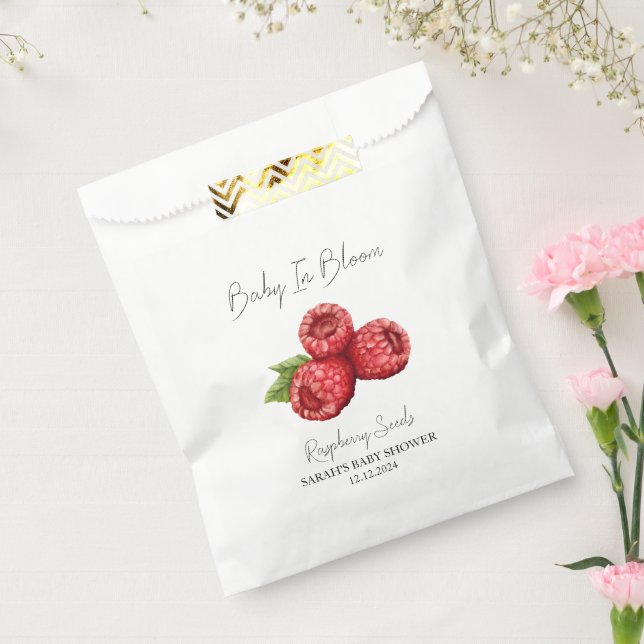 Baby in Bloom l Raspberry Samen Baby Dusche Geschenktütchen (Versiegelt)