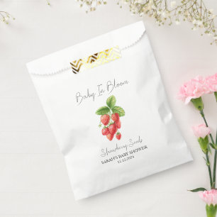 Baby in Bloom l Strawberry Samen Baby Dusche Geschenktütchen