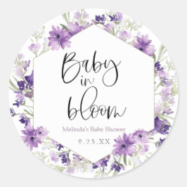 Baby in Bloom Lavender Gevor Runder Aufkleber
