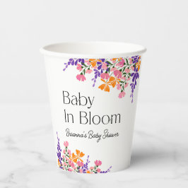 Baby in Bloom Lebendige Frühlingsblumen Babydusche Pappbecher