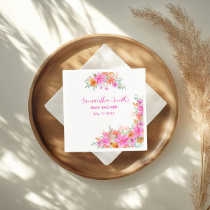 Baby in Bloom leuchtende sommerliche Blumendusche  Serviette
