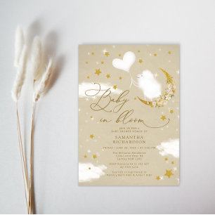 Baby in Bloom Little Lamb Baby Dusche Einladung