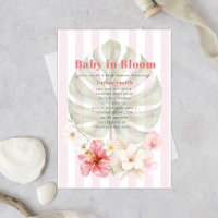 Baby in Bloom Palmen-Hibiskus-Streifen-Baby-Party