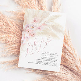 Baby in Bloom Pampas Grass Baby Girl Shower Einladung