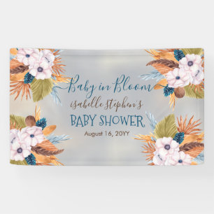 Baby in Bloom Pampas Grass Boho Baby Showbanner Banner