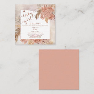 Baby in Bloom Pampas Grass Hydrangea Buchanfrage Begleitkarte