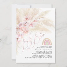 Baby in Bloom Pampas Grass Rainbow Baby Dusche