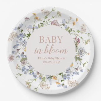 Baby in Bloom Paper 9" Runde Teller