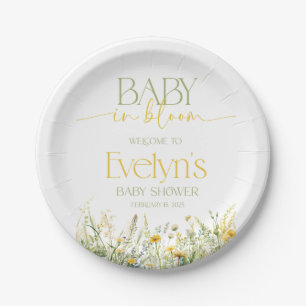 Baby in Bloom Papier Teller für Baby Dusche