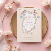 Baby In Bloom Pastell-Wasserfarbe Baby Shower