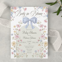 Baby In Bloom Pastell-Wildblumen-Baby-Party