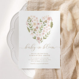 Baby in Bloom Pink Blumenstrauß Mädchen Kinderdusc Einladung