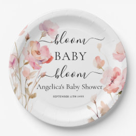 BABY IN BLOOM PINK BLUSH WATERCOLOR MEADOSE BLUME PAPPTELLER