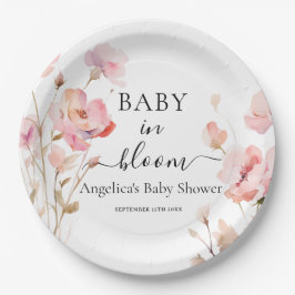 BABY IN BLOOM PINK BLUSH WATERCOLOR MEADOSE BLUME PAPPTELLER