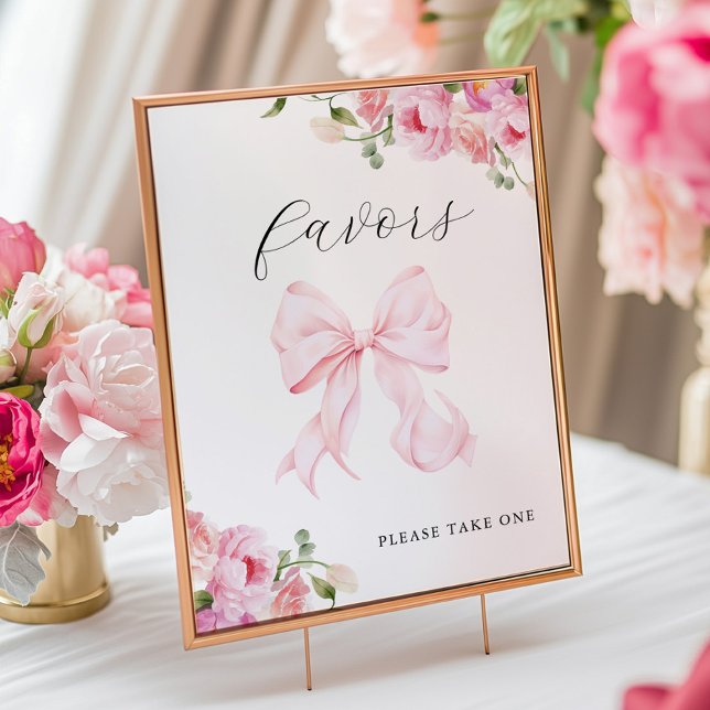 Baby in Bloom Pink Bow Favors Poster (Von Creator hochgeladen)