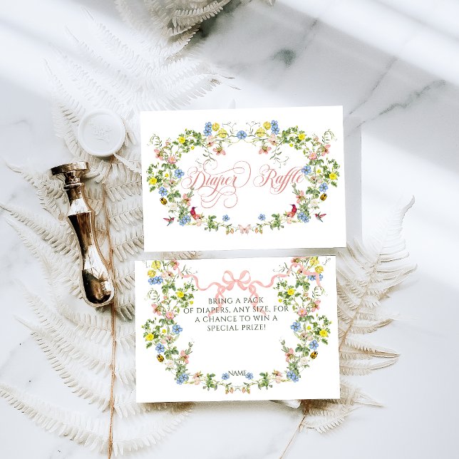 Baby in Bloom Pink Bow Floral Girl Babydusche Begleitkarte (Von Creator hochgeladen)