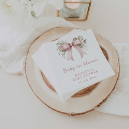 Baby in Bloom Pink Bow Girl Babydusche Serviette