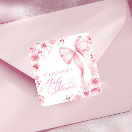 Baby in Bloom Pink Floral Stickers 