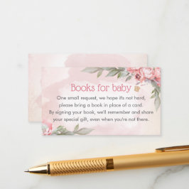 Baby in Bloom Pink Girl Duschbücher für Kinder Begleitkarte