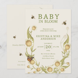 Baby in Bloom QR Code Dusche Einladung