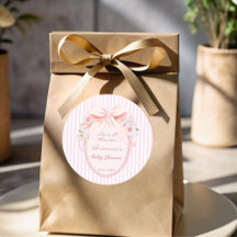 Baby in Bloom Retro-Preppy-Schleife Babyparty-Mitg